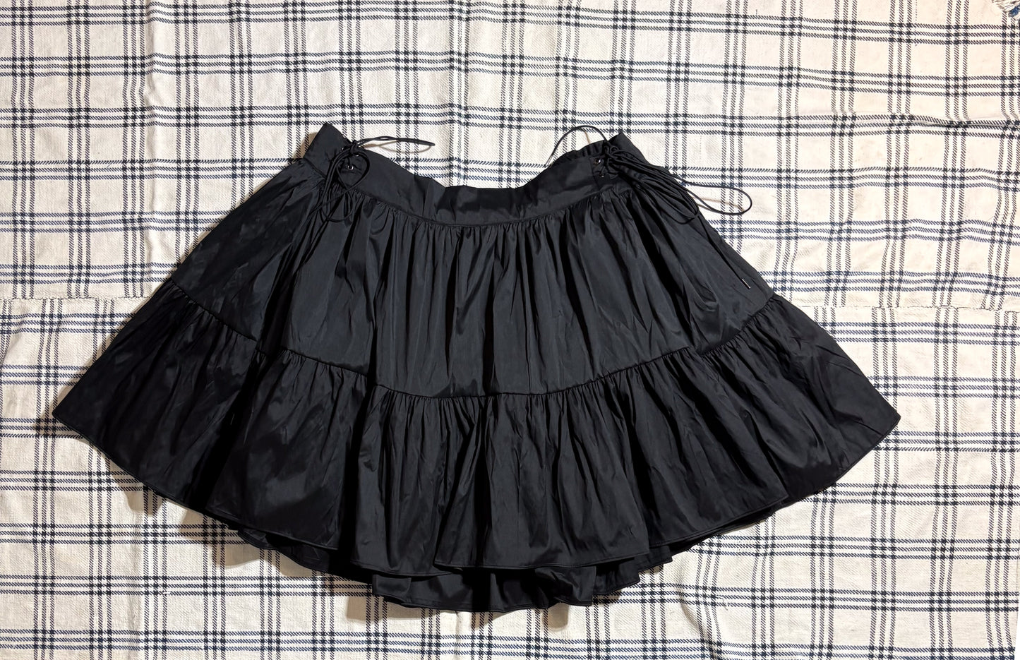 Black Skirt Tiered Adjustable Waist